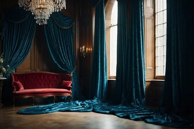 Velvet curtains